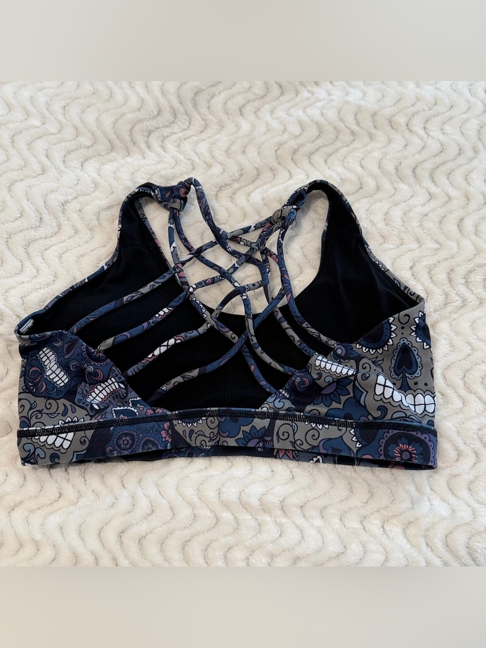Constantly Varied Gear Sports Bra - Midnight Skulls - Picture 2 of 3